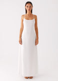 Madeleine Scoop Neck Maxi Dress Off White