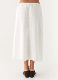 Sweet Lullaby Midi Skirt White