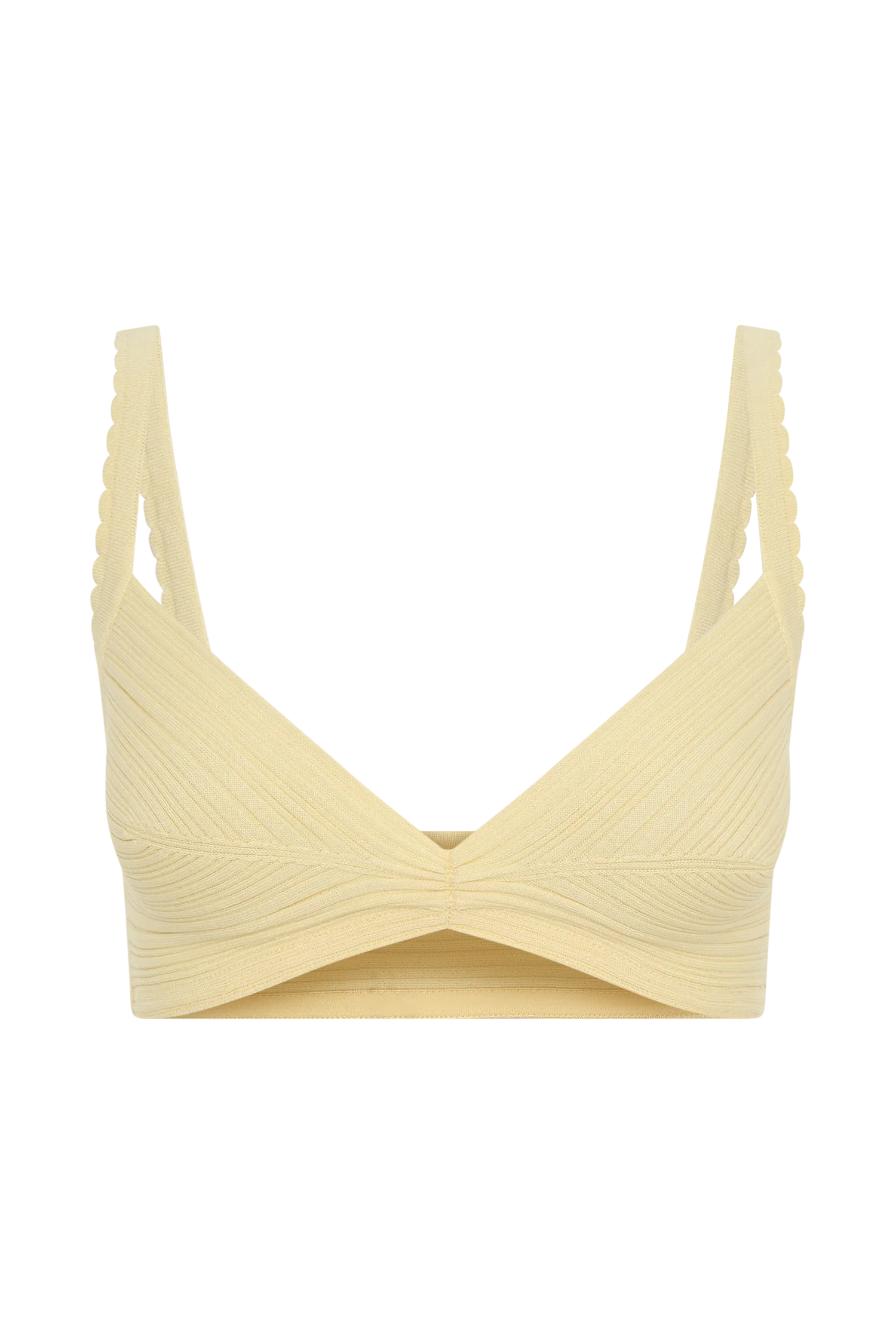 Coleene Pointelle Knit Top Lemon