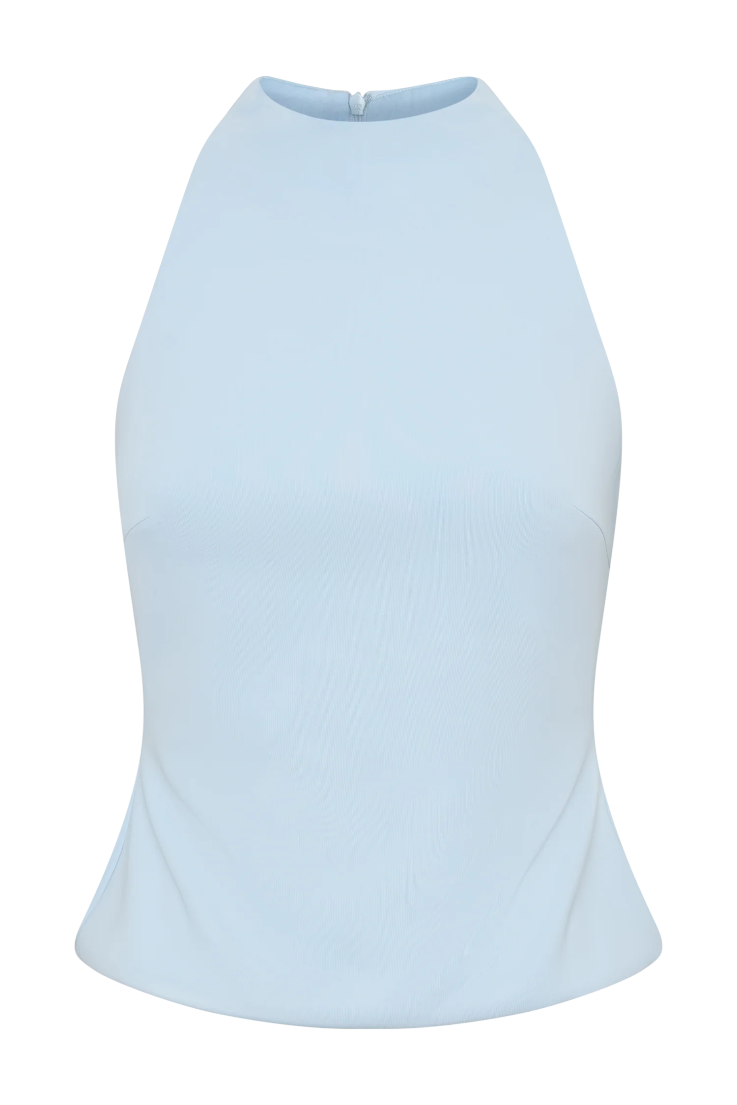 Portia Scuba Sleeveless Top Pale Blue