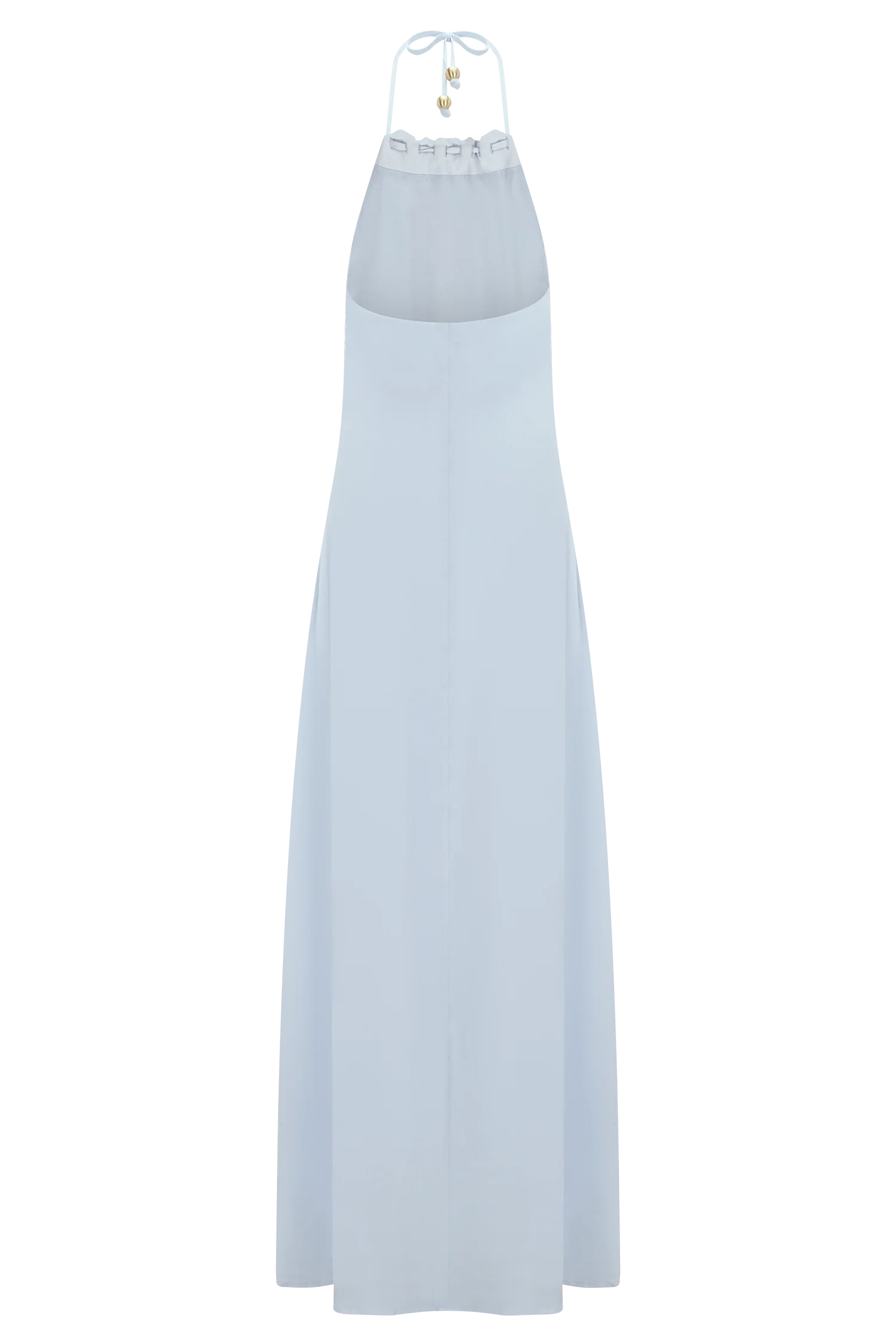 Abeda Cotton Maxi Dress With Hardware Pale Blue