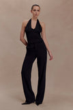 Cressida Crepe Halter Top Black