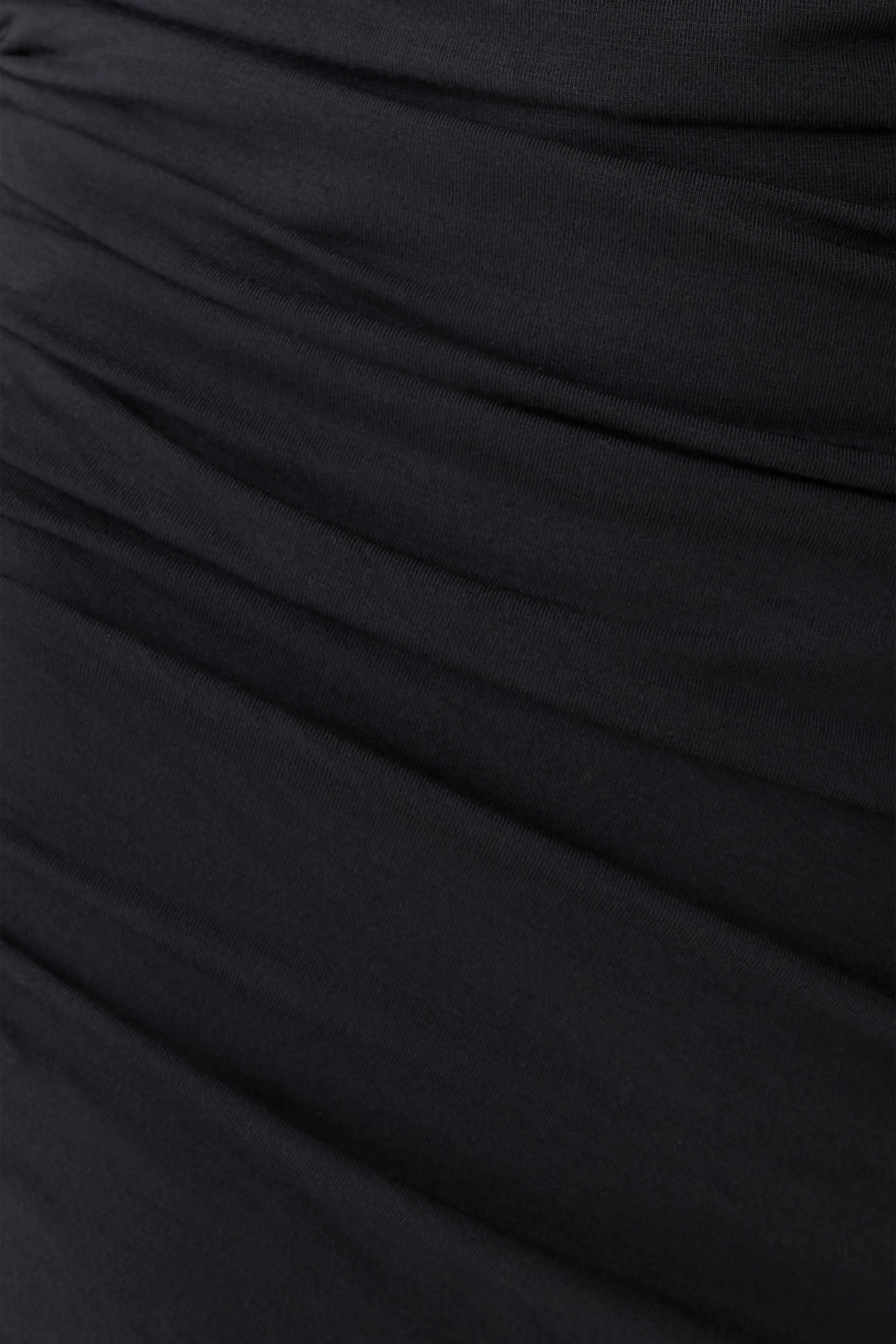 Thao Long Sleeve Gathered Mini Dress Dark Charcoal