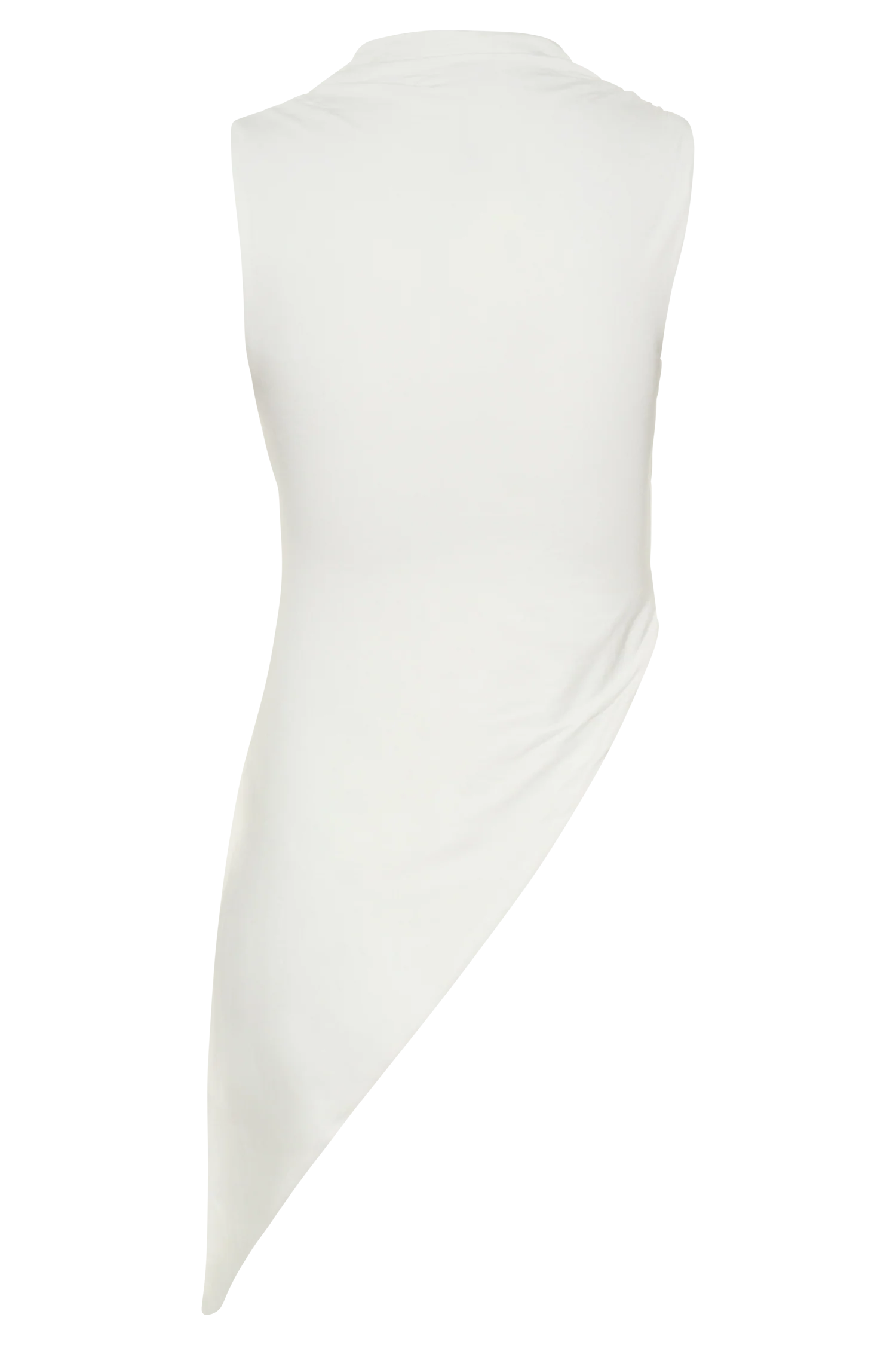 Suong High Neck Gathered Top White