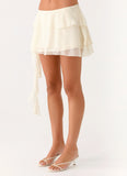 Forever Dreaming Ruffle Mini Skirt Ivory