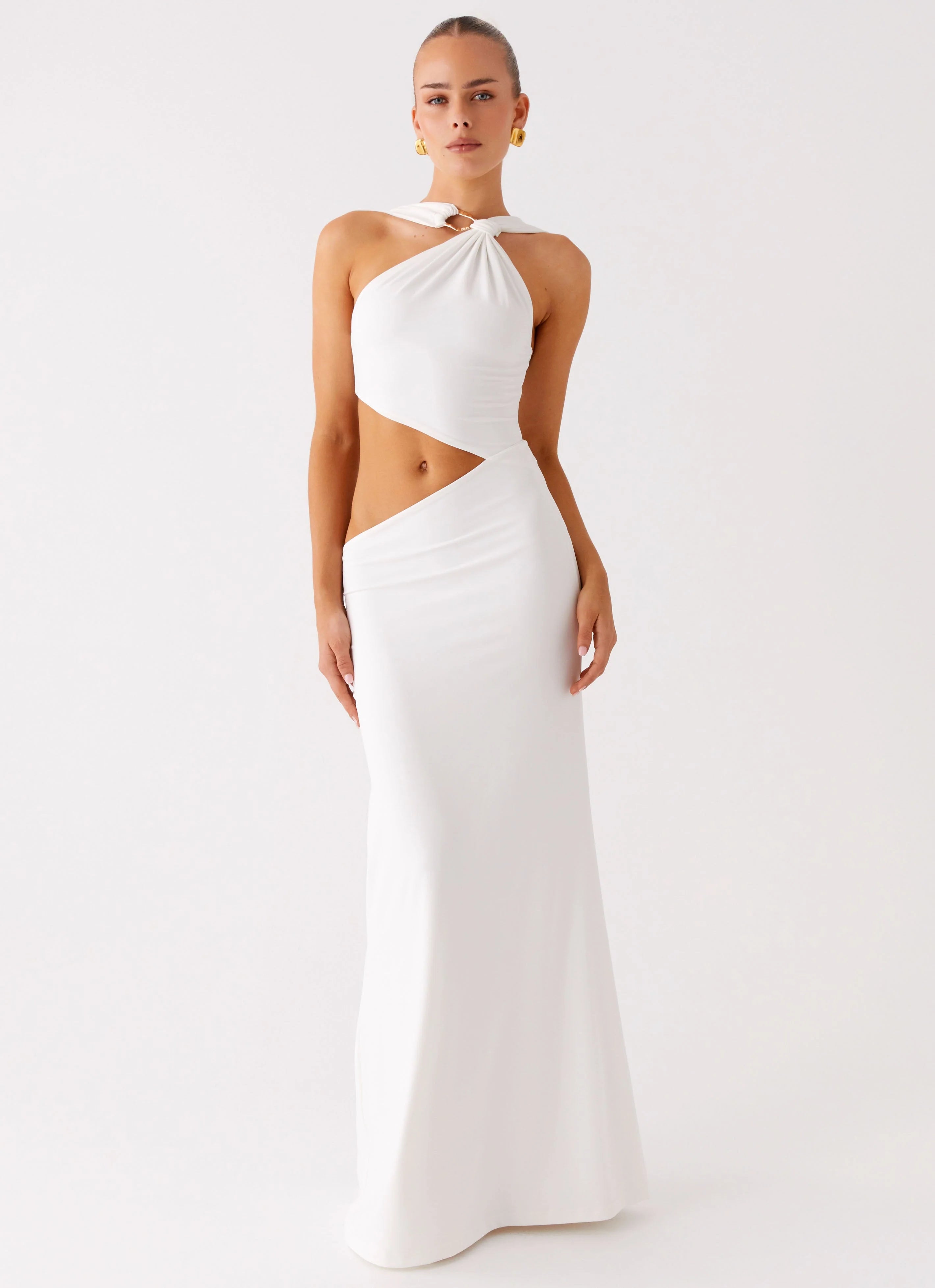Juliander Knot Maxi Dress White