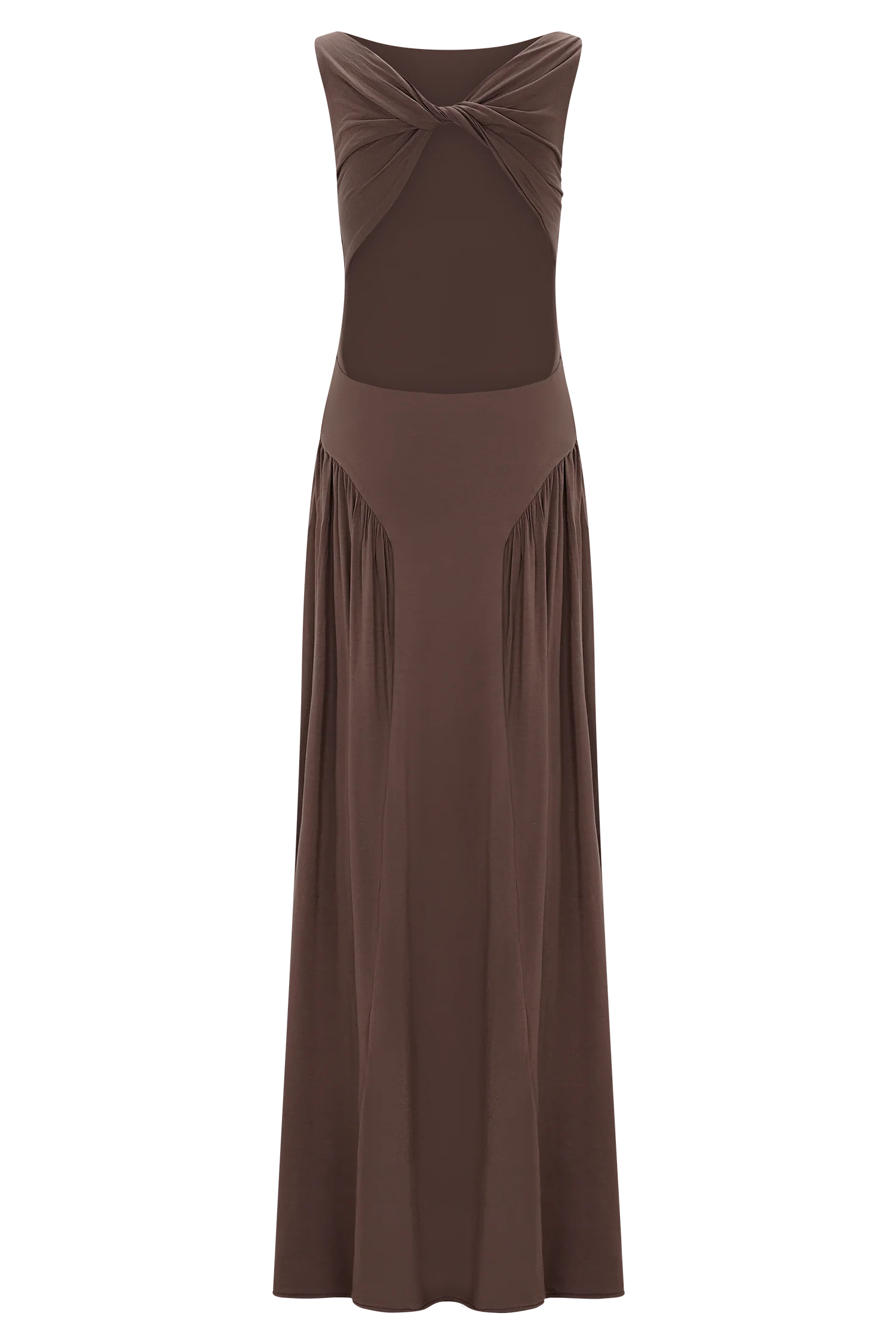 Marnie Modal Sleeveless Maxi Dress Chocolate