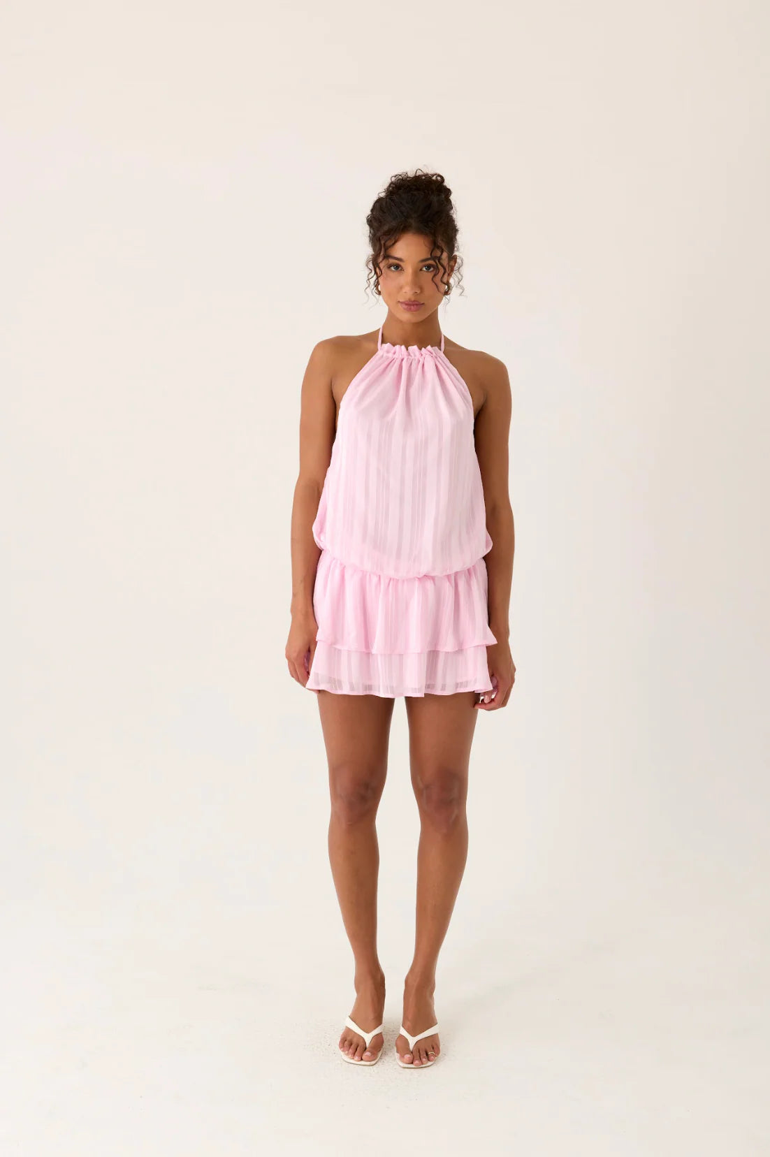 Parade Halter Mini Dress Pink