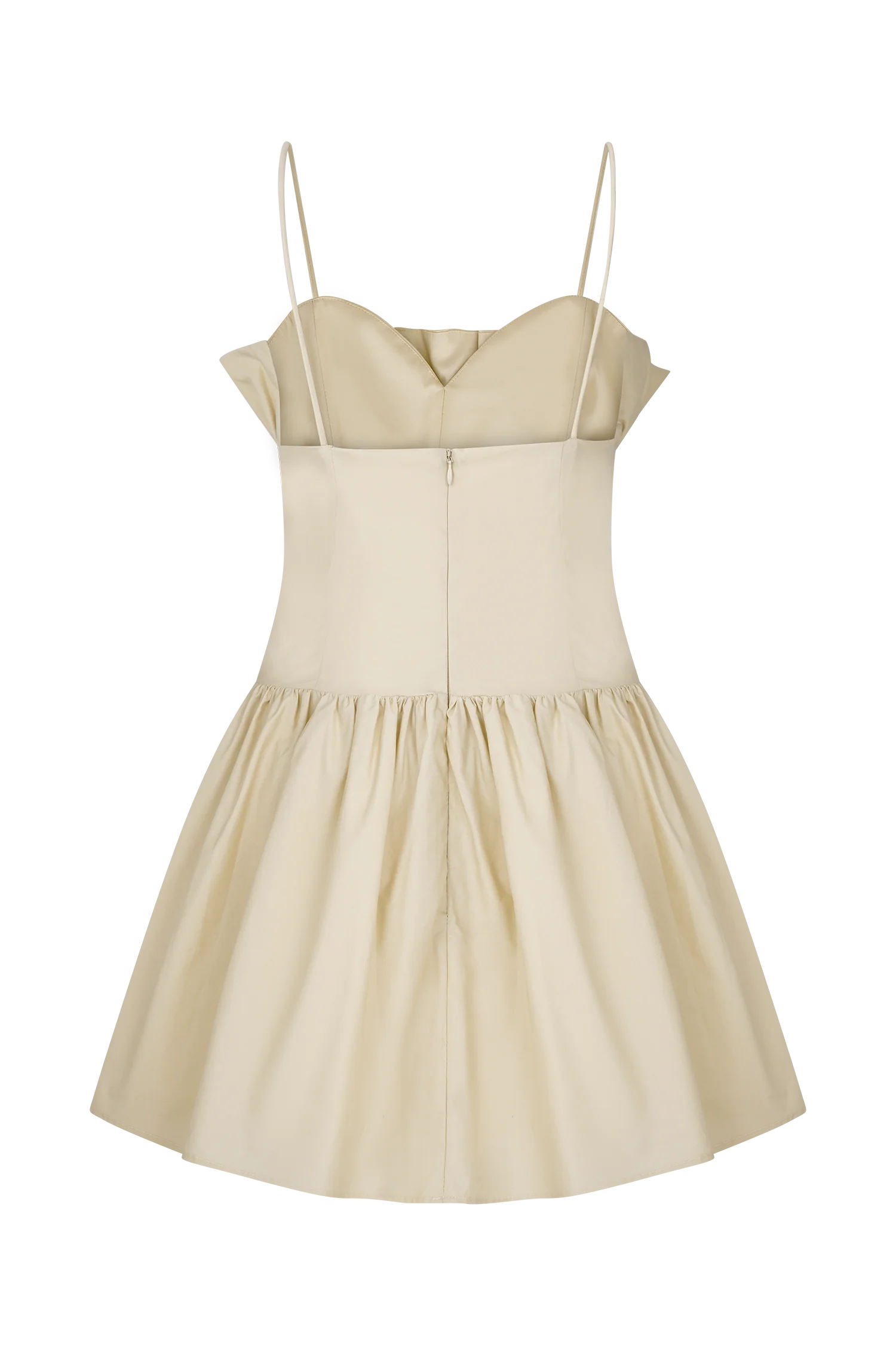 Janis Cotton Frill Mini Dress Nude