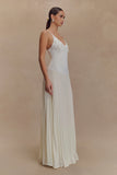 Catherine Crochet Pearl Maxi Dress White
