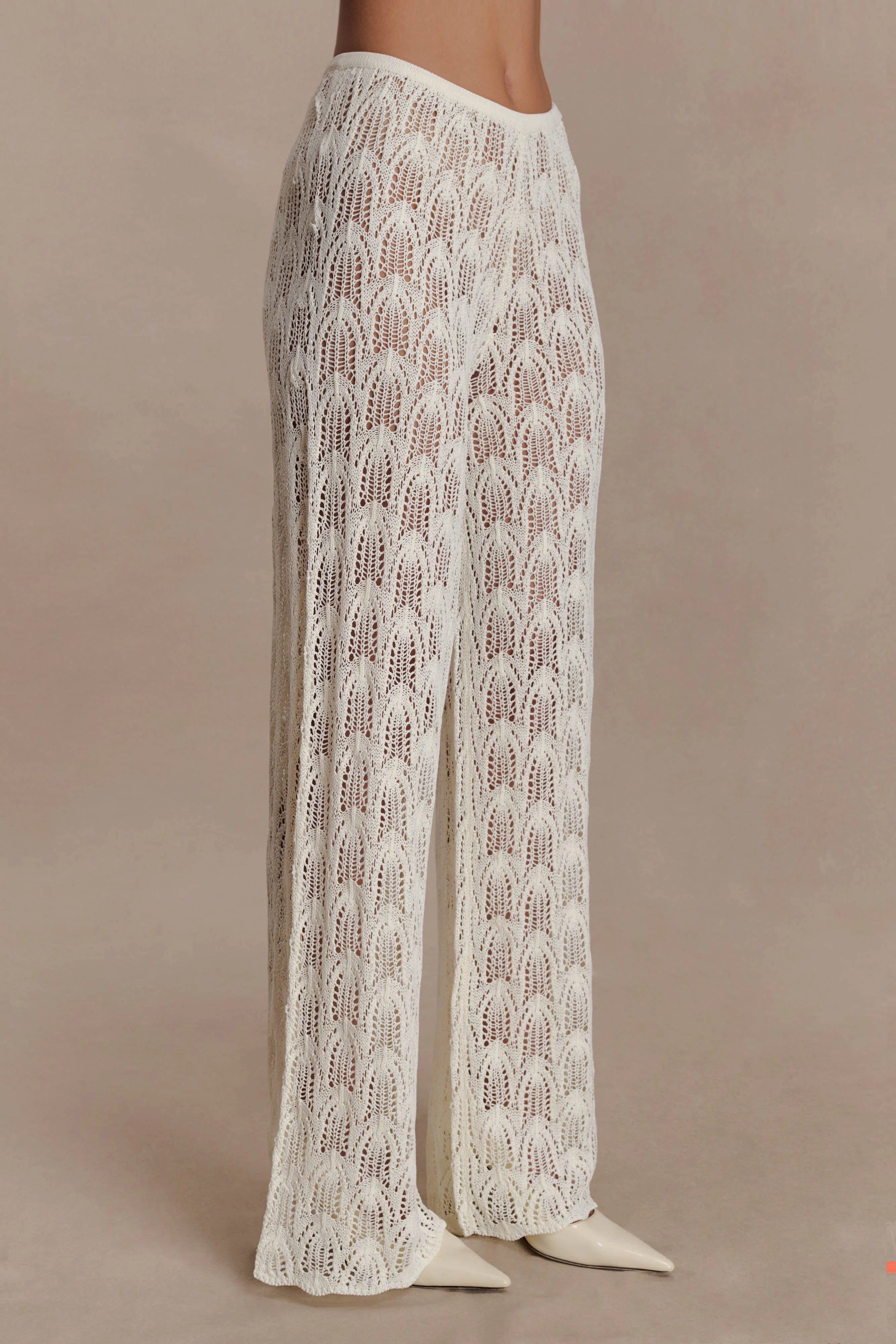Glinda Crochet Pants Ivory