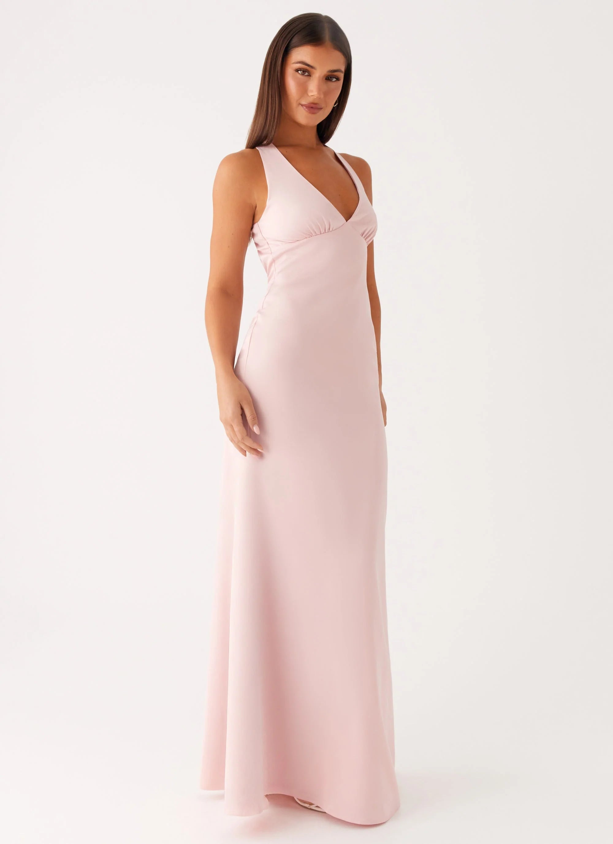 Desi Halterneck Maxi Dress Pink