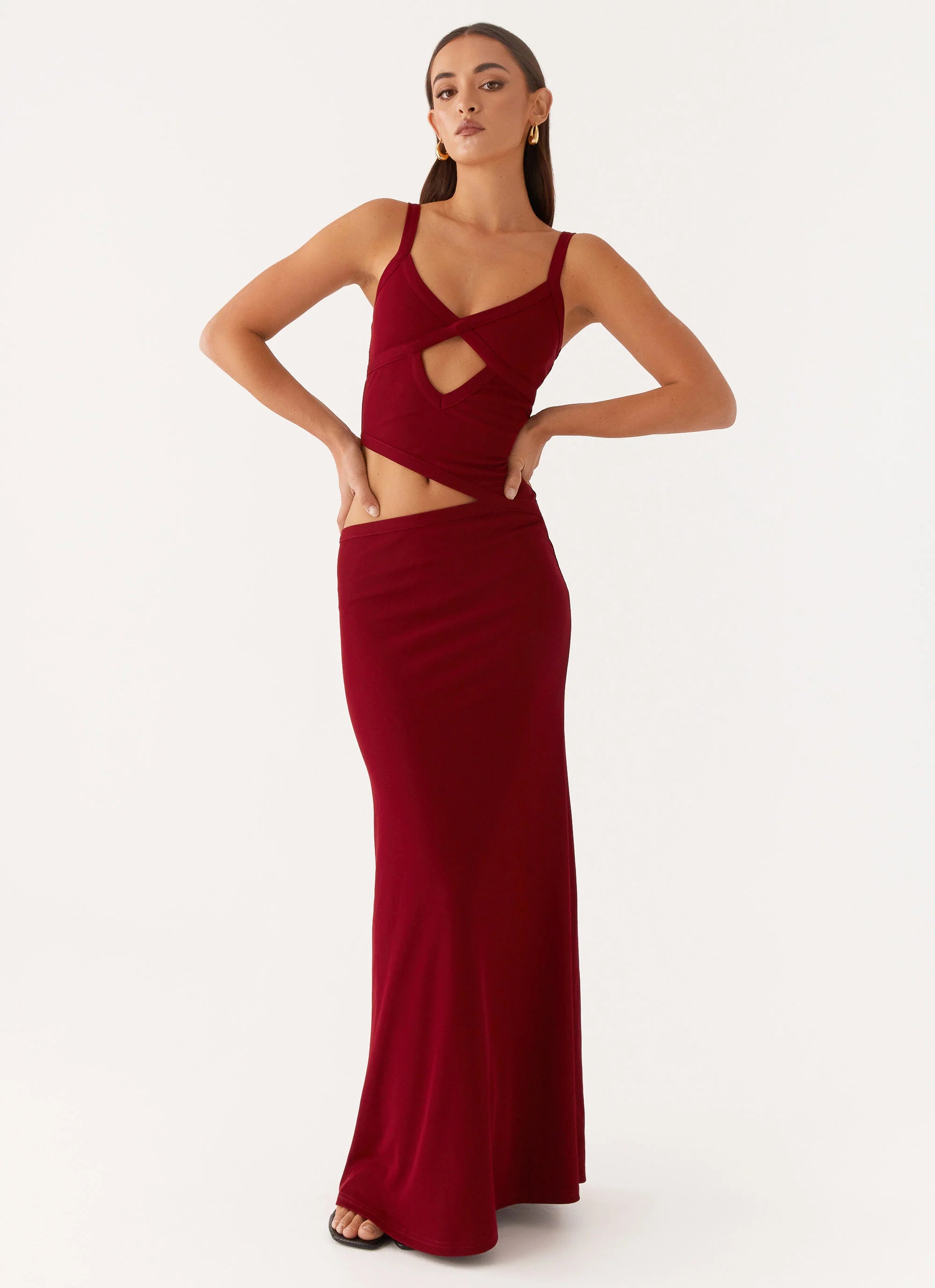 Jocelyn Maxi Dress Maroon