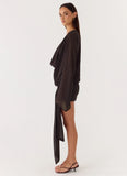 Sorrel Long Sleeve Mini Dress Chocolate