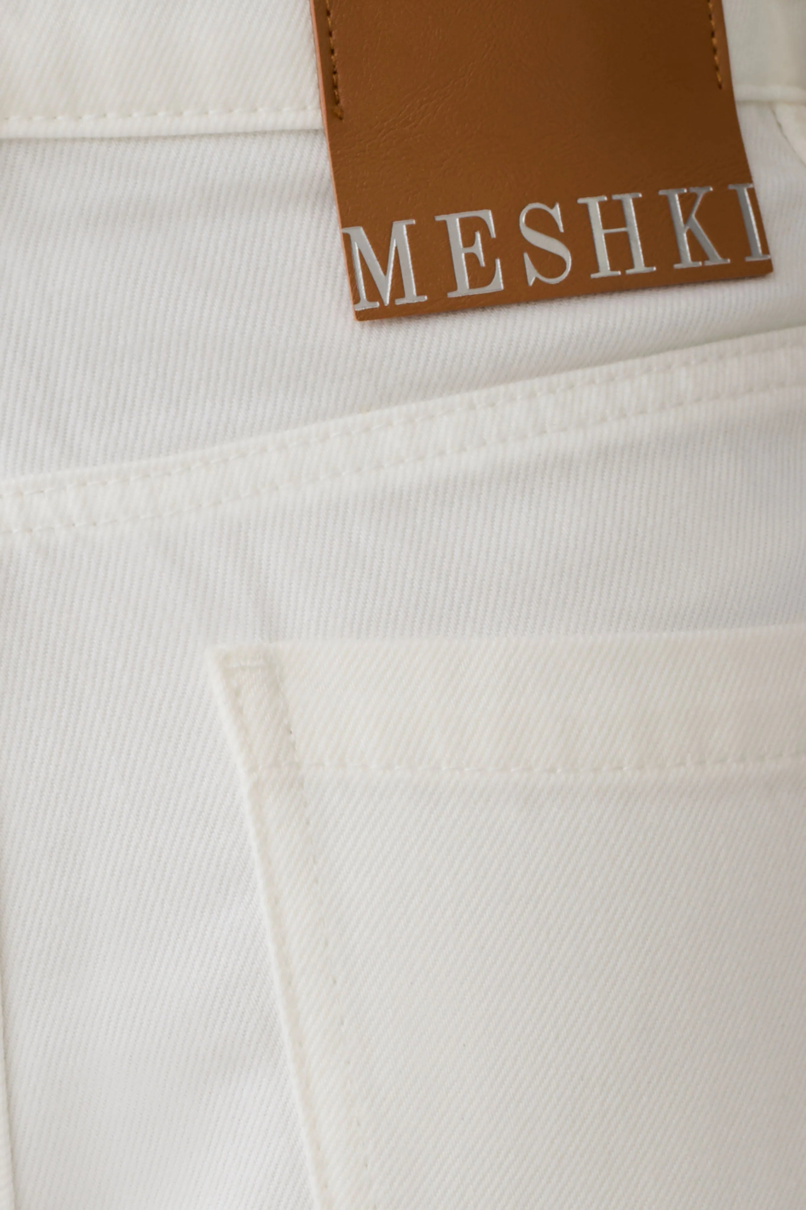 Shae Wide Leg Denim Jeans White