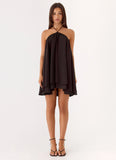 Alicelle Halter Mini Dress Chocolate