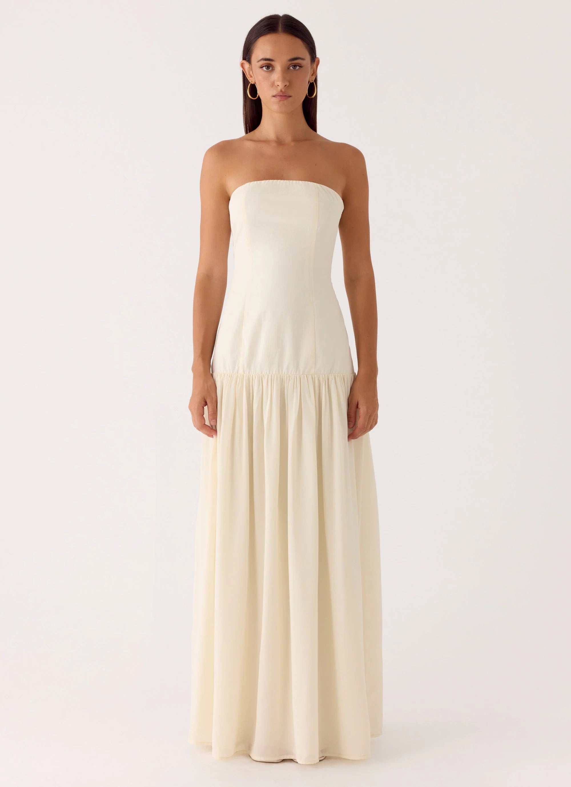 Slowing Tide Maxi Dress Ivory