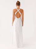 Kiana Halter Maxi Dress White