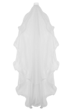 Asteria Draped Chiffon Veil - Ivory