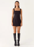 Brief Tension Mini Dress Black