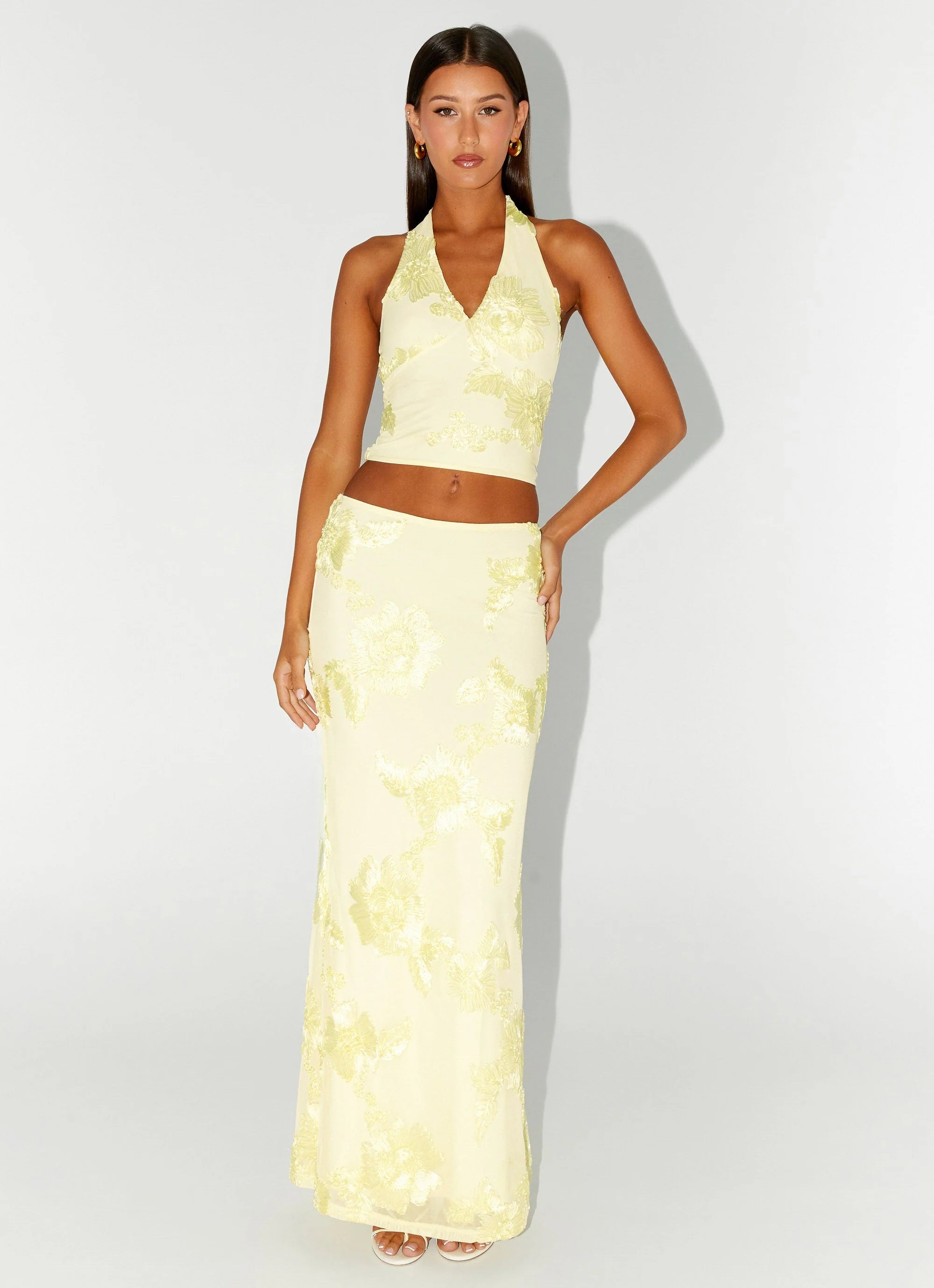 Radiate Maxi Skirt Yellow