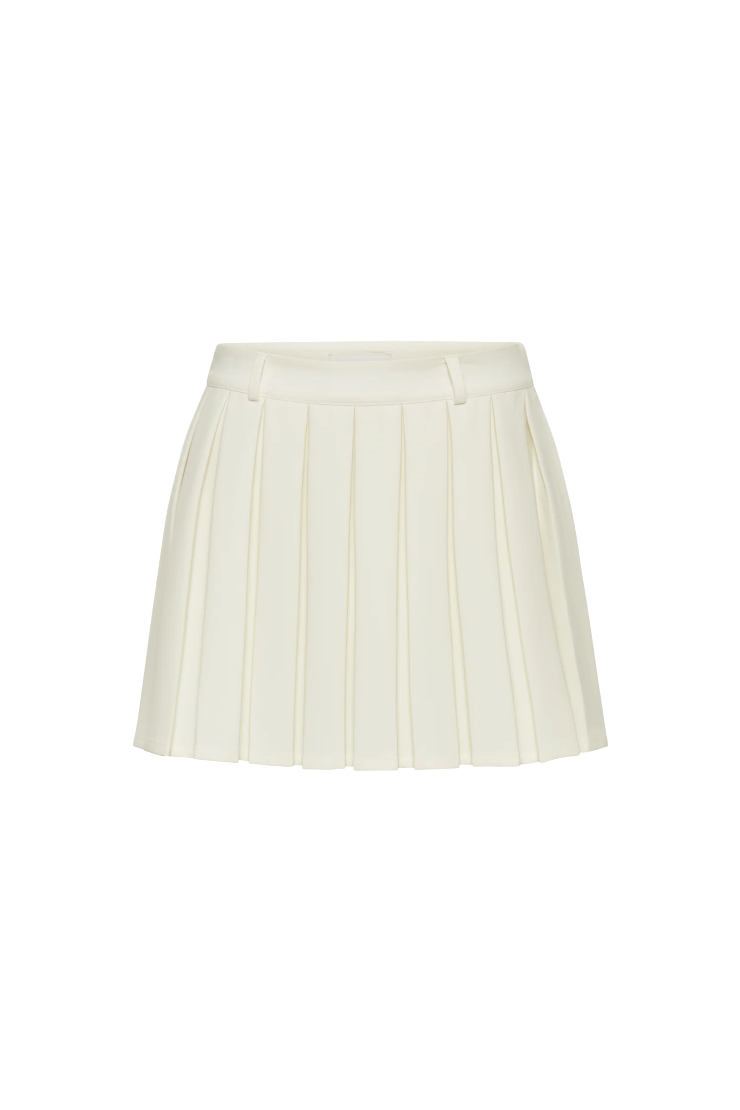 Mura Pleated Mini Skirt Ivory