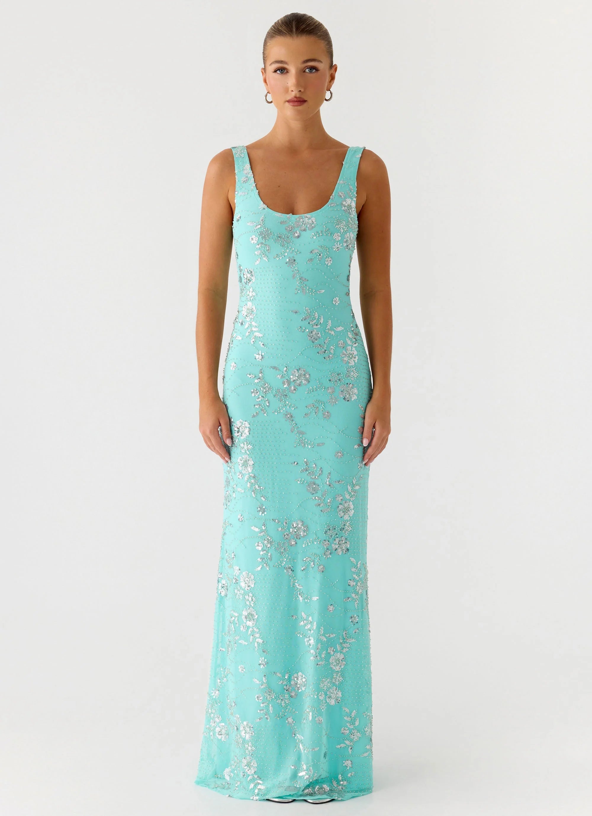Silvana Maxi Dress Aqua