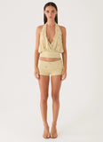 Vivienne Halter Top Pale Olive
