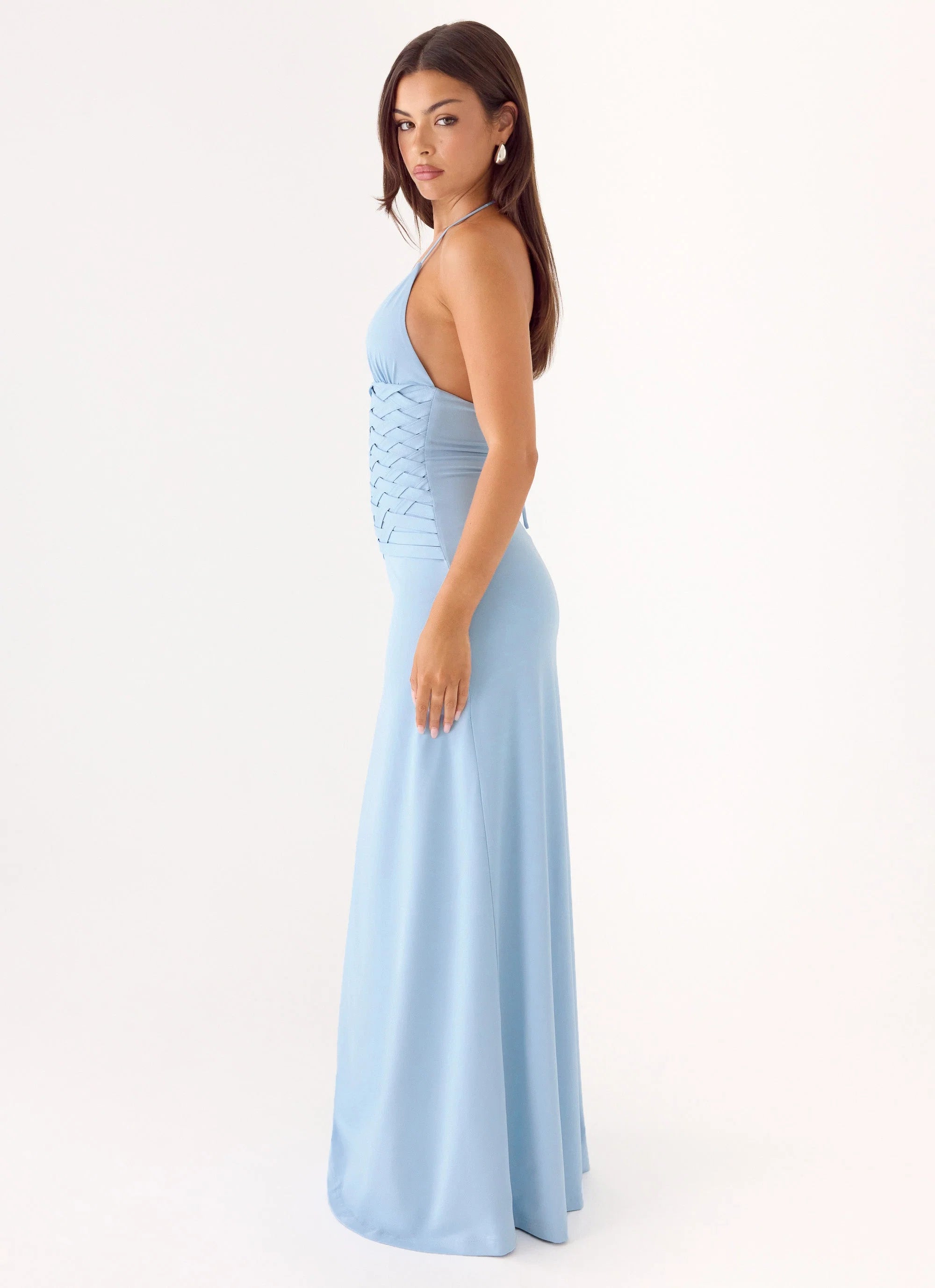 Miliano Handwoven Maxi Dress Blue