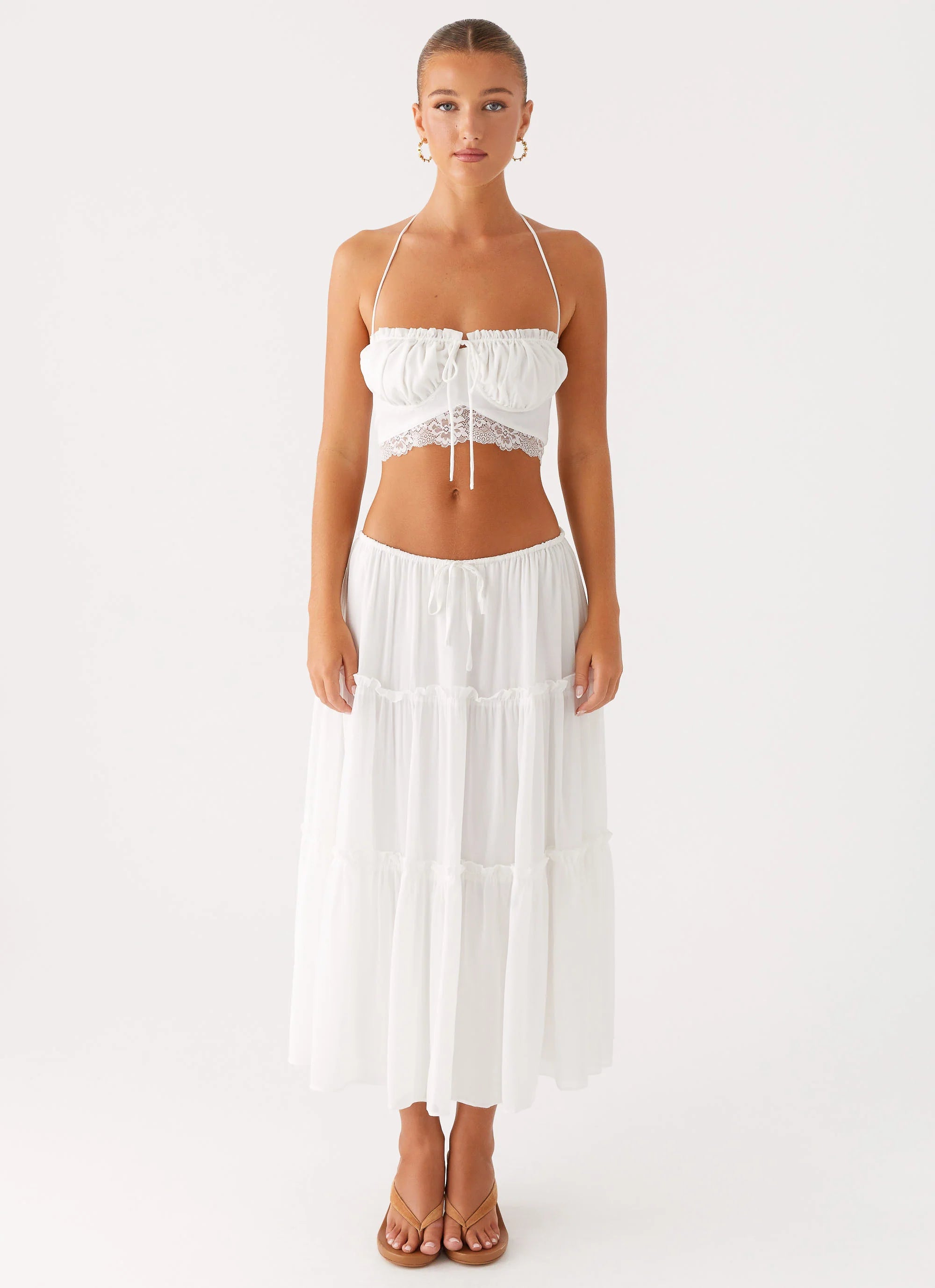 Evi Halterneck Top Ivory