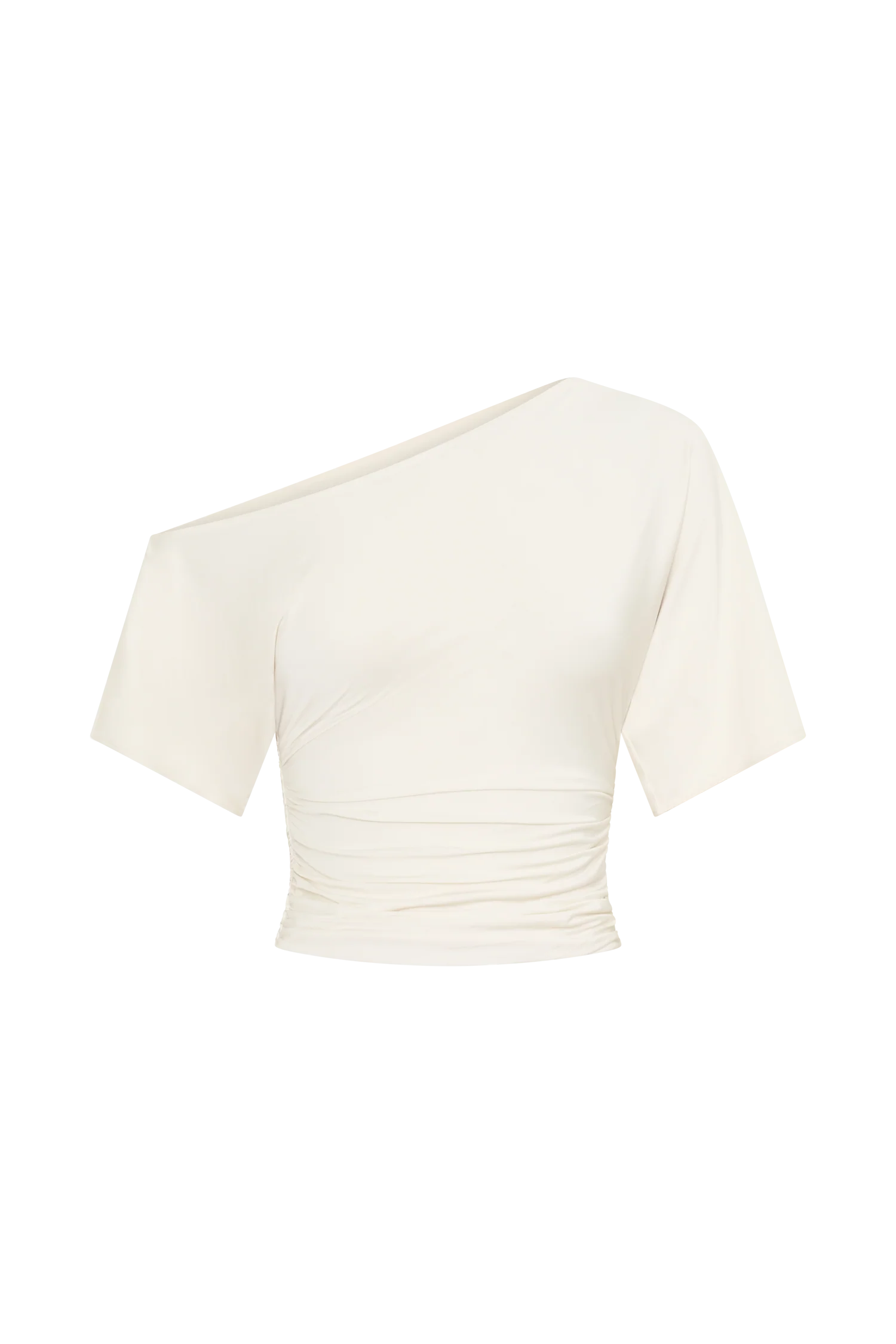 Luu Off Shoulder Slinky Top Ivory