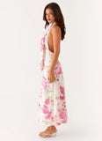 Jensen Midi Dress Ivory Floral Print