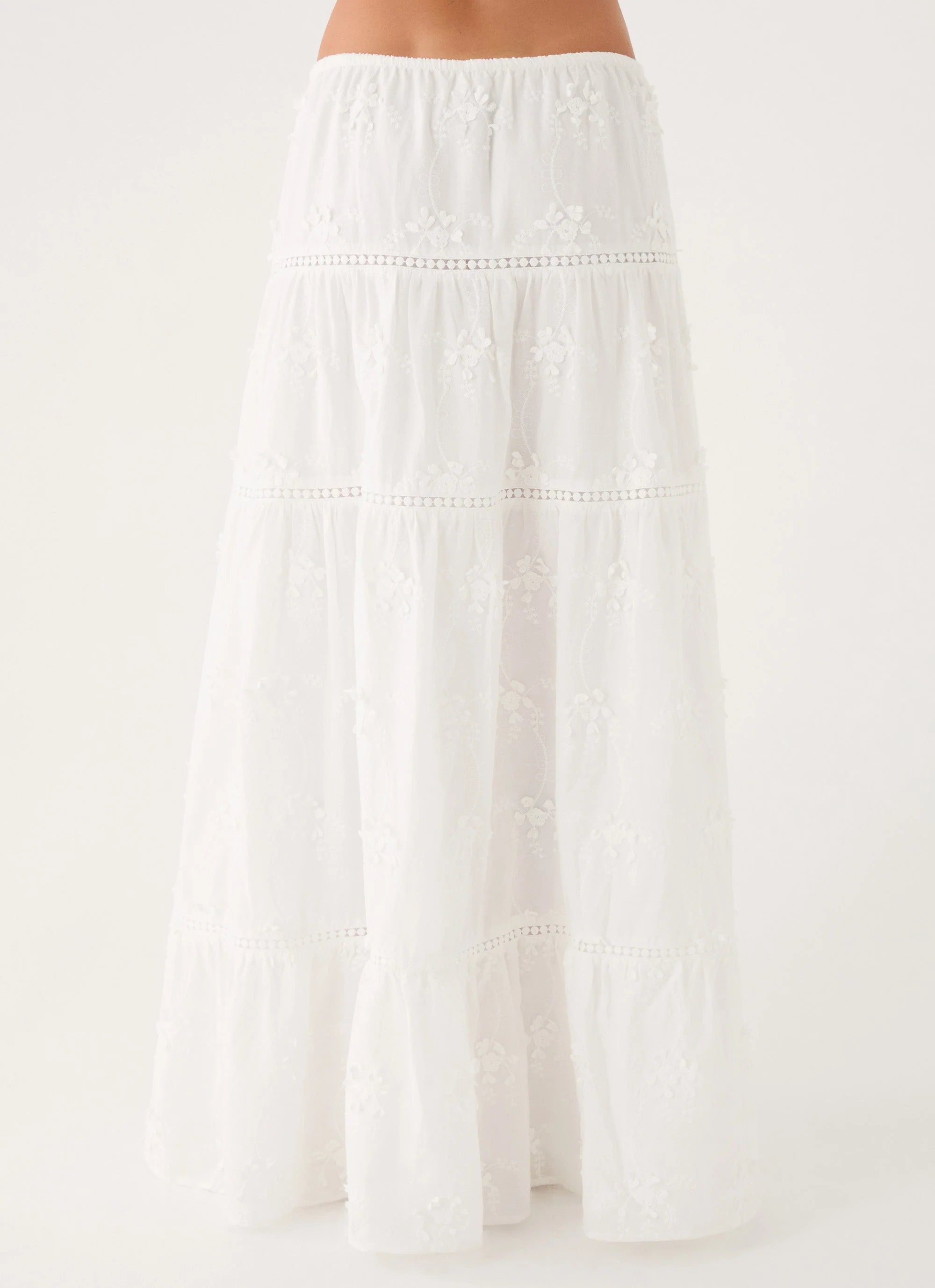 Yours To Keep Maxi Skirt White