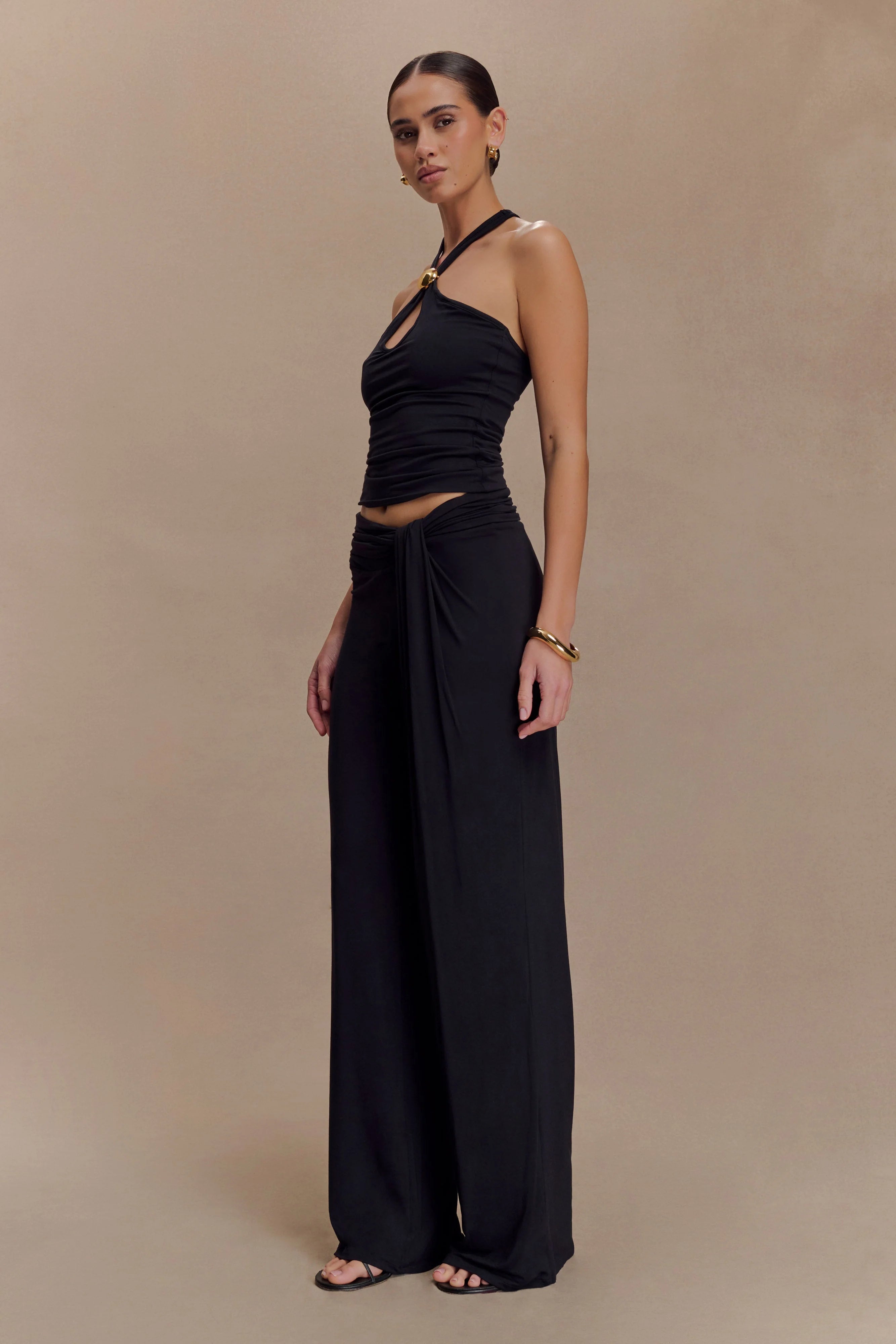 Ramona Modal Tank Top With Hardware Black