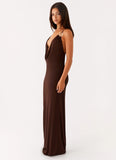 Game Player Maxi Dress Chocolate