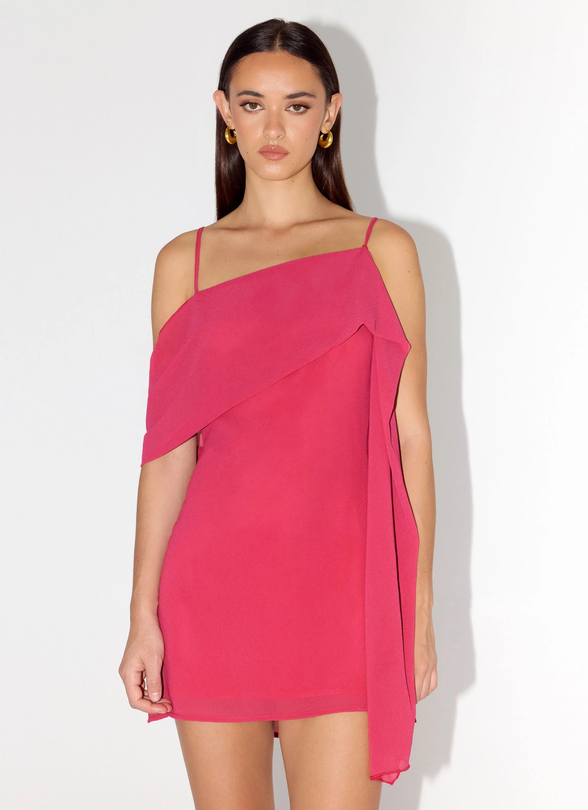 In Your Place Mini Dress Fuchsia