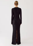 Astoria Long Sleeve Maxi Dress Black
