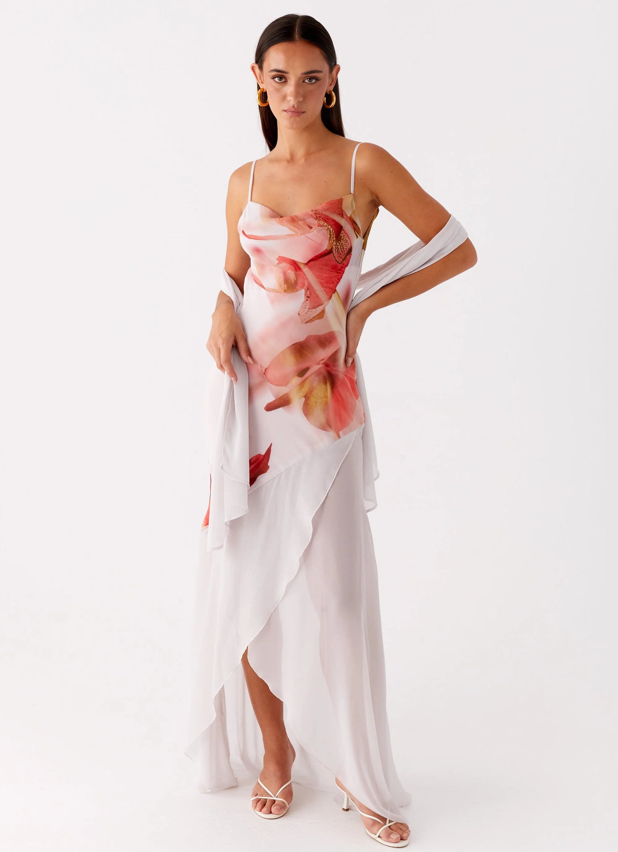 Loire Maxi Dress Peach Rose