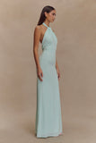 Elyna Slinky Halter Maxi Dress - Lagoon