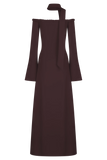 Heidi Strapless Knit Scarf Maxi Dress - Dark Chocolate
