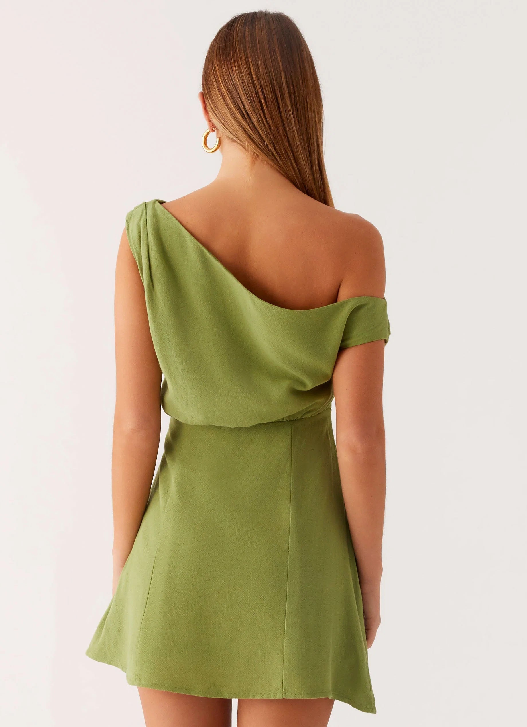 Lady Love Linen Mini Dress Cactus
