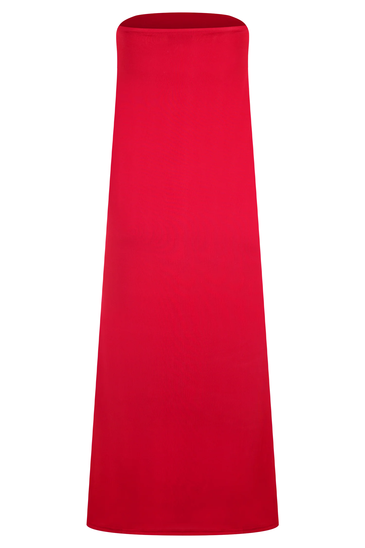 Bruna Slinky Fishtail Maxi Skirt Red