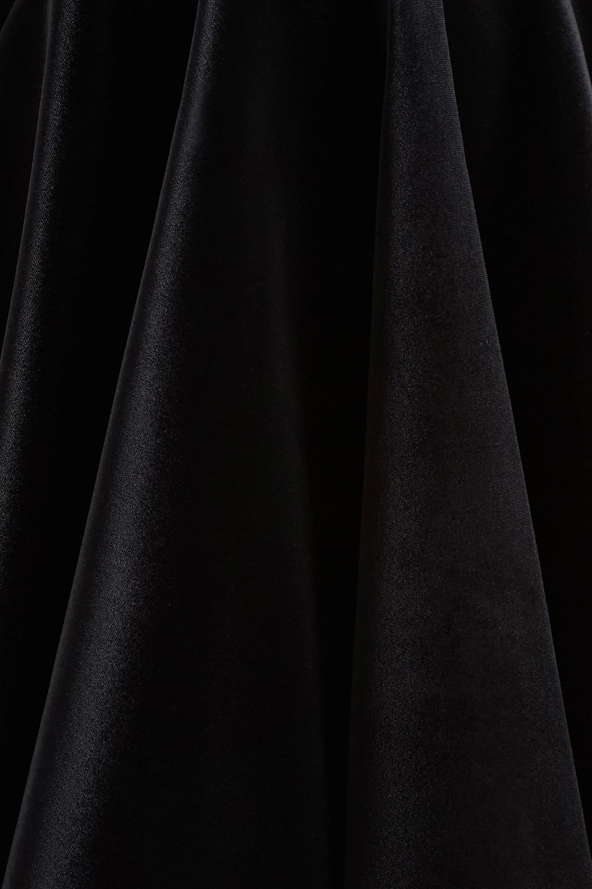 Priya Black Velvet Mini Dress With Puff Sleeves
