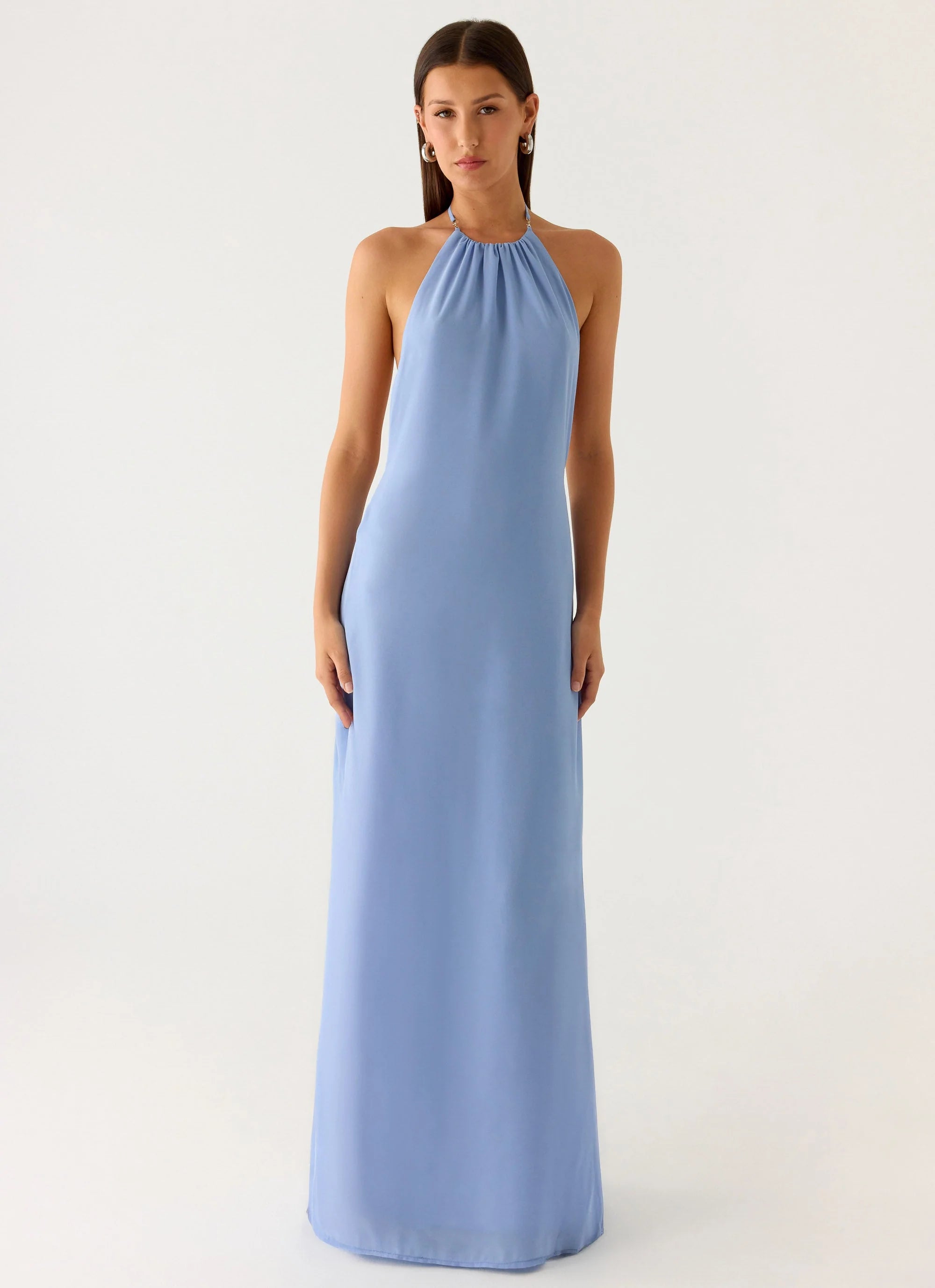 Le Soleil Halter Maxi Dress Periwinkle