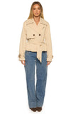 Wilda Cream Cropped Trench Coat PRE ORDER