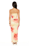 Imogen Yellow and Pink Floral Print Maxi Dress