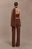 Lydia Slinky Straight Leg Pants Chocolate