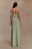 Bowie Low Rise Knit Maxi Skirt Pastel Green