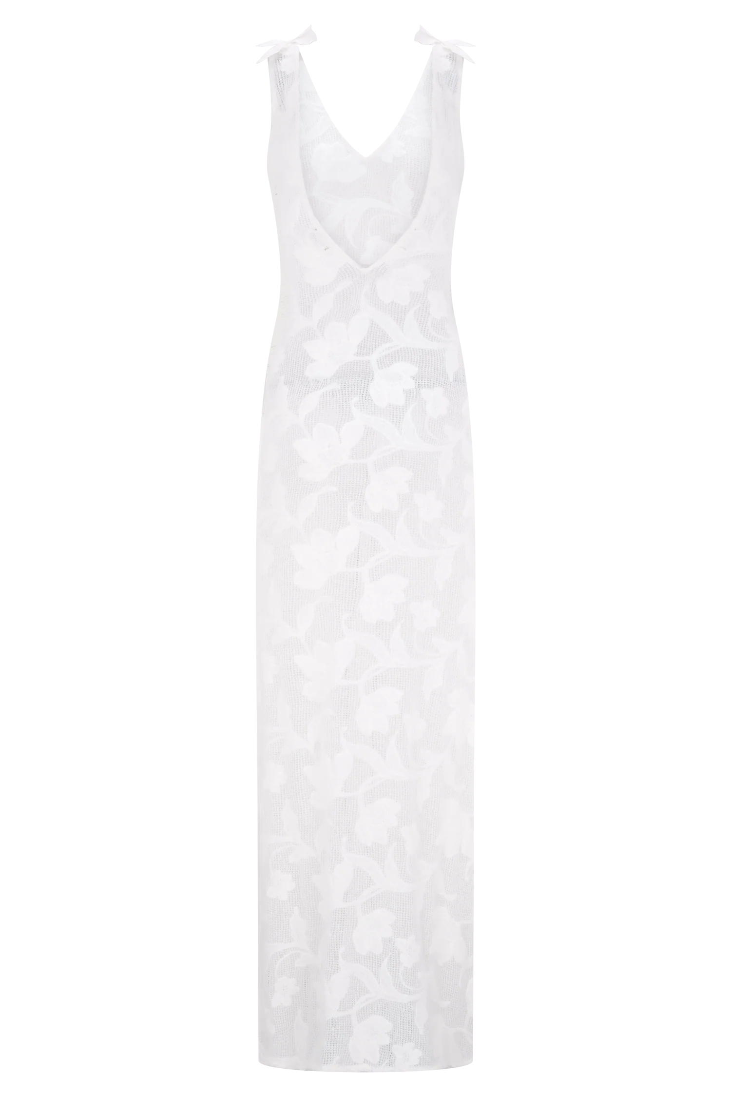 Cornelia Floral Sheer Maxi Dress Ivory