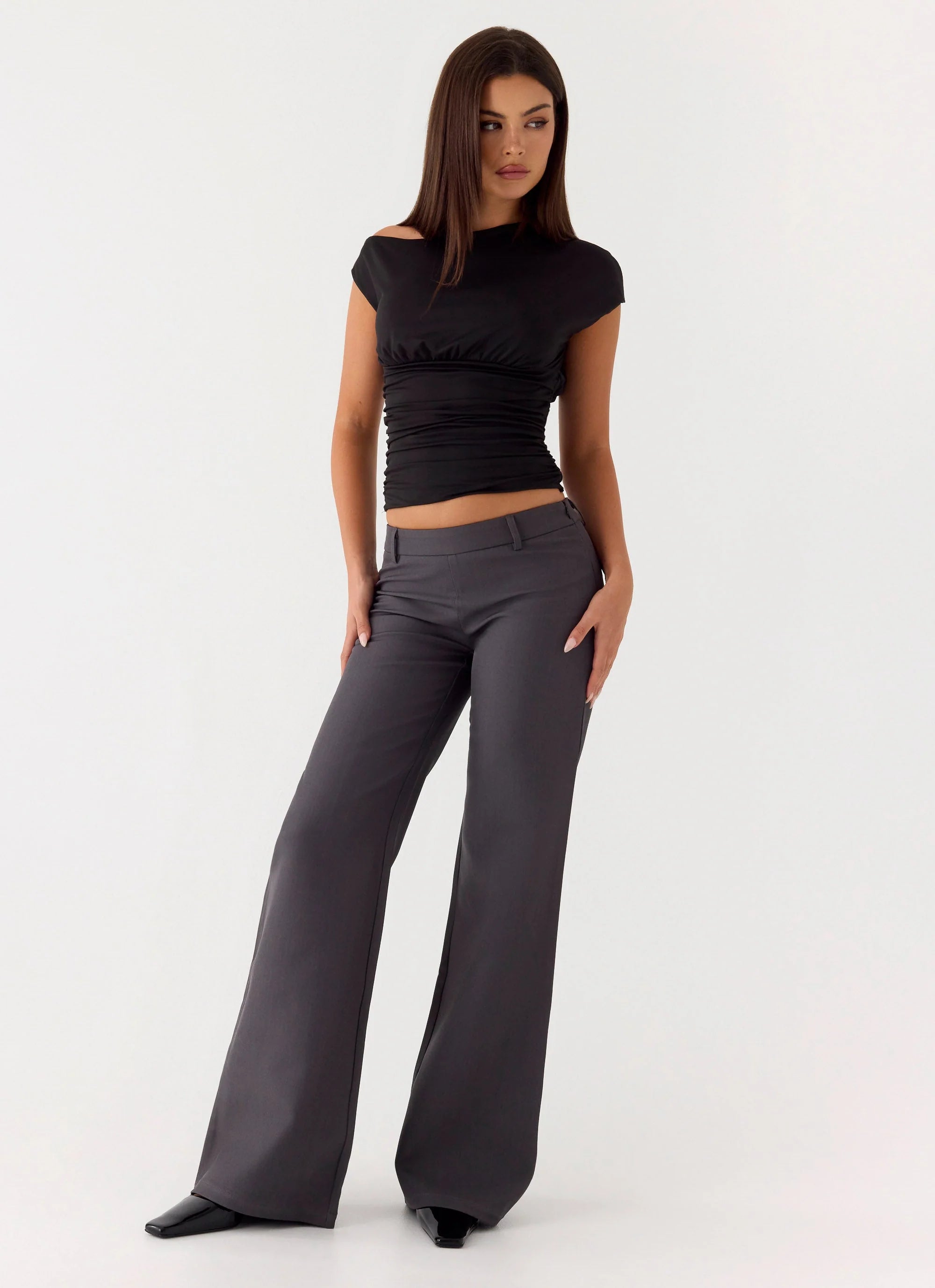 Hot as Ice Low Rise Pants Grey